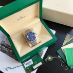 Rolex Submariner, blue dial, blue bezel, 40mm, silver Oyster bracelet.