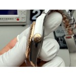 Datejust violet dial, rose gold-tone silver strap 31mm