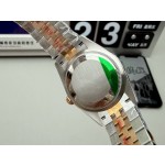 Datejust violet dial, rose gold-tone silver strap 31mm