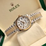 日志系列白色表盘 金银双色表带31mm