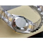 Datejust diamond black dial gold and silver strap 31mm