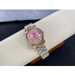 Datejust pink dial, gold strap 31mm