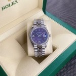 Datejust Roman numeral blue dial, silver strap 31mm