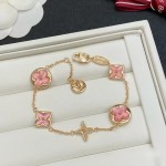 LV Four Flower Bracelet Pink Mother of Pearl