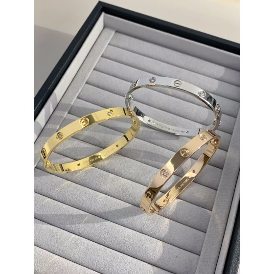 Cartier half diamond bracelet 3 colors
