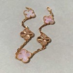 Four-leaf Clover Bracelet Rose Gold Pink