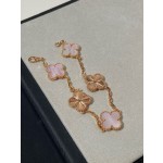 Four-leaf Clover Bracelet Rose Gold Pink