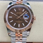 Diary series men's watch 41mm rose gold and silver two-tone strap