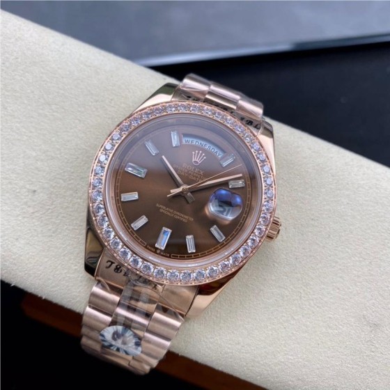 Datejust brown dial 40mm rose gold strap