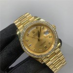 Datejust series gold dial with diamonds 36mm gold strap