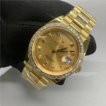 Datejust series gold dial with diamonds 36mm gold strap