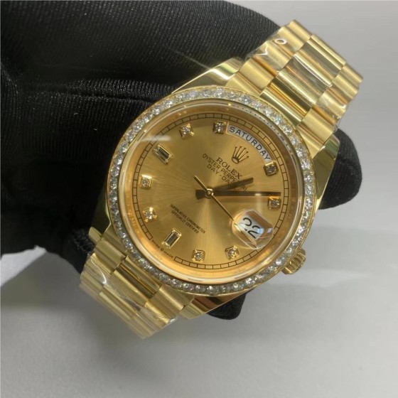 Datejust series gold dial with diamonds 36mm gold strap