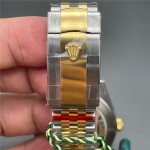 Datejust series black dial 41mm gold and silver two-tone strap