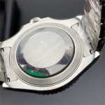 Rolex Yacht-Master series, gray dial, silver bezel, silver case, 40mm, silver Oyster bracelet.