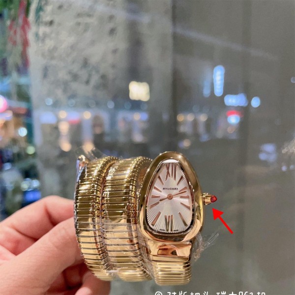Snake watch three rings gold