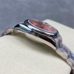 Oyster series pink dial 31mm silver strap