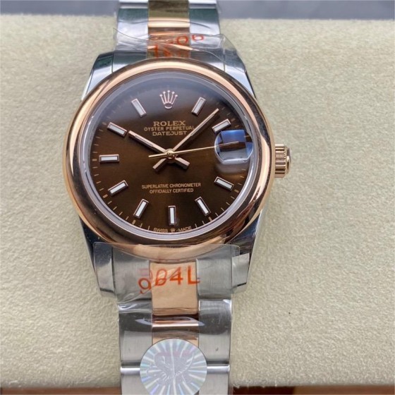 Oyster Brown Dial 31mm Double Hand Strap