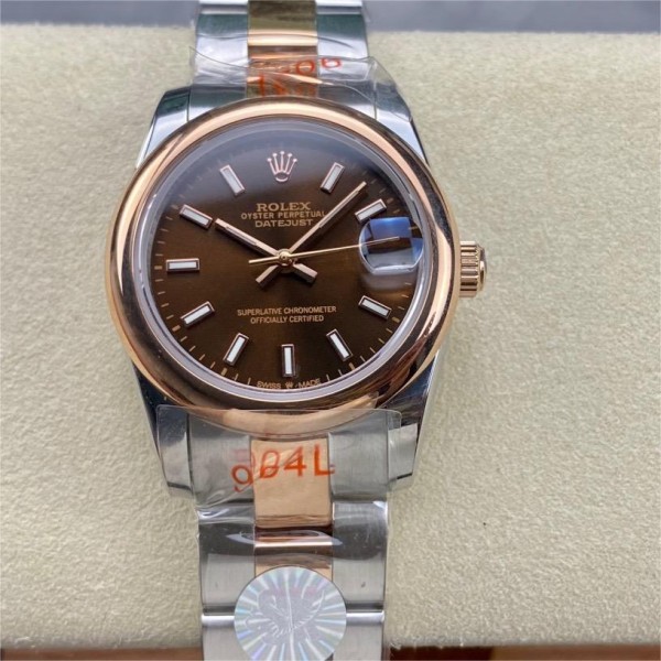 Oyster Brown Dial 31mm Double Hand Strap