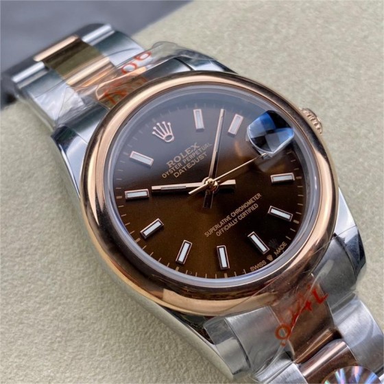 Oyster Brown Dial 31mm Double Hand Strap
