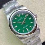 蚝式系列 深绿表盘 银色表带31mm