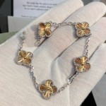 Four-leaf clover multi-colored laser five-flower bracelet