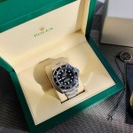 Rolex Sea-Dweller series, black dial, 44mm, silver Oyster bracelet.