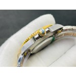 Rolex Submariner series, blue dial, blue bezel, 40mm, silver and gold Oyster bracelet.