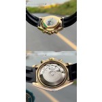 Rolex Daytona series, black dial, black bezel, gold case, 40mm, rubber strap.