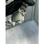 Rolex Daytona series, silver dial, silver bezel, silver case, 40mm, silver Oyster bracelet.