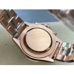 Rolex Daytona series, diamond-set black dial, rose gold bezel, rose gold case, 40mm, rose gold Oyster bracelet.