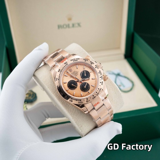 Rolex Daytona series, rose gold dial, rose gold bezel, rose gold case, 40mm, rose gold Oyster bracelet.