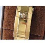 劳力士游艇名仕型系列白色表盘 蓝色外圈 金色表壳 44mm 金色蚝式表带