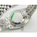 Datejust series men's and women's watches, blue dial, silver bezel, 36 and 41mm sizes, silver five-link bracelet.