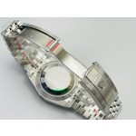 Datejust series men's and women's watches, blue dial, silver bezel, 36 and 41mm sizes, silver five-link bracelet.