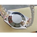 Datejust series men's watch, gold dial, gold bezel, 41mm, two-tone five-link bracelet.