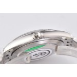 Datejust series men's watch, silver-gray dial, silver bezel, 41mm, silver five-link bracelet.