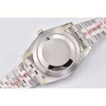 Datejust series men's watch, silver-gray dial, silver bezel, 41mm, silver five-link bracelet.