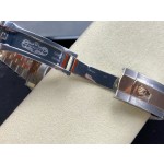 Datejust series men's watch, dark gray dial, rose gold bezel, 41mm, two-tone five-link bracelet.