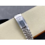 Datejust series men's watch, blue dial, silver bezel, 41mm, silver five-link bracelet.