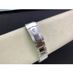 Datejust series men's watch, dark gray dial, silver bezel, 41mm, silver Oyster bracelet.