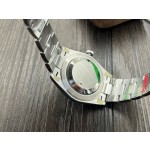 Datejust series men's and women's watches, silver dial, silver bezel, 36mm and 41mm sizes, silver Oyster bracelet.