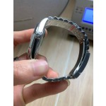 Datejust series men's watch, white dial, silver bezel, 41mm, silver five-link bracelet.