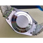 Navigator series men's watch, blue dial, silver bezel, 42mm, silver five-link bracelet.