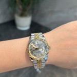 Datejust series, 31mm silver dial, two-tone gold and silver strap
