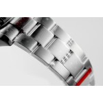 Navigator series men's watch, white dial, silver bezel, 42mm, silver Oyster bracelet