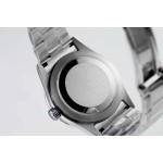 Navigator series men's watch, white dial, silver bezel, 42mm, silver Oyster bracelet