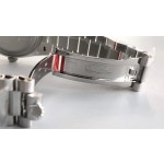 Sunday Calendar series men's and women's watches, silver dial, silver bezel, 36mm and 40mm sizes, silver President-style bracelet.