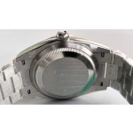 Sunday Calendar series men's and women's watches, silver dial, silver bezel, 36mm and 40mm sizes, silver President-style bracelet.