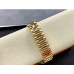 Sunday Calendar series men's and women's watches, gold dial, diamond-set bezel, 36mm and 40mm sizes, gold President-style bracelet.