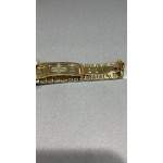 Sunday calendar series women's watch, silver dial, diamond-set bezel, 36mm, gold President-style bracelet.